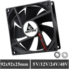 Охладитель GDSTIME 92 мм 92x92x25 мм, вентилятор Axail 5 В, 12 В, 24 В, 48 В постоянного тока, без щеток, 90 мм, 2 контакта, 3 контакта, USB, охлаждение для ПК, ноутбука, компьютера, чехол