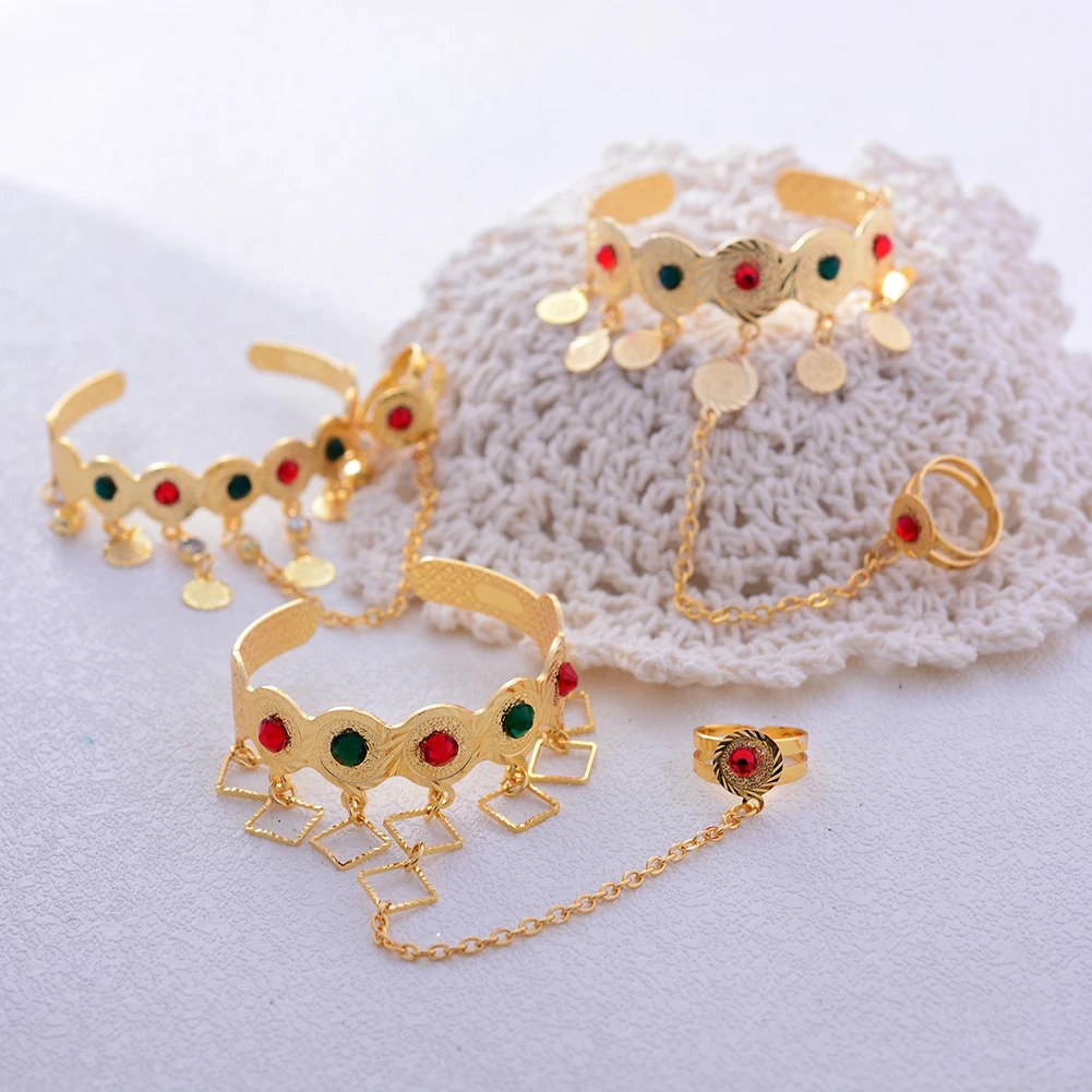 Wando Цвет Камень монета браслет кольцо ребенок/Ребенок Средний ювелирные изделия