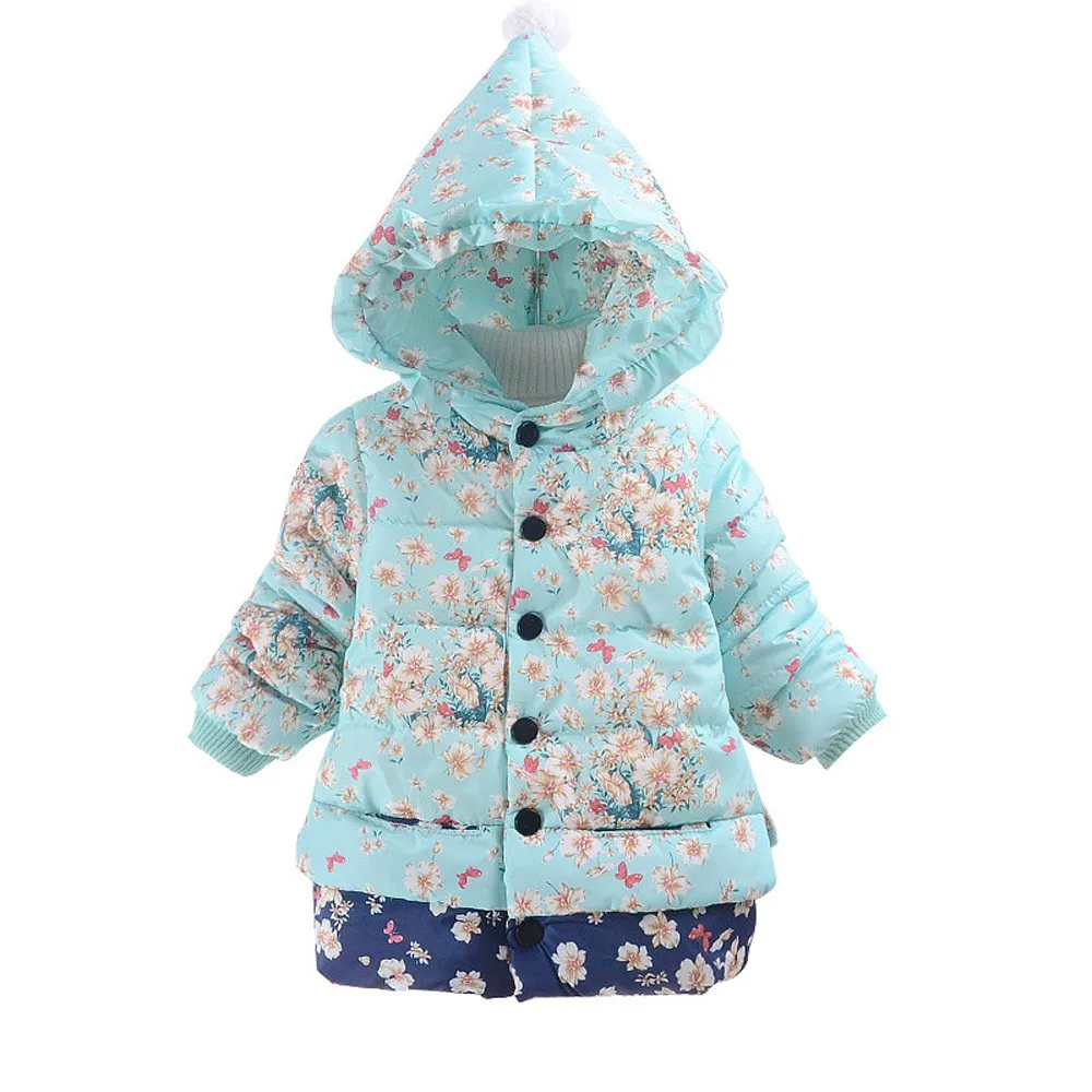 Baby Girls Jacket 2019 Autumn Winter For Coat Kids Warm Hooded Outerwear Children Windproof | Детская одежда и обувь