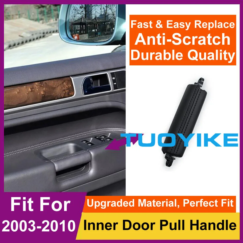 

LHD RHD Genuine Leather Driver Side Interior Inner Door Pull Handle Trim Panel Trim Beige Black For Volkswagen Touareg 2003-2010