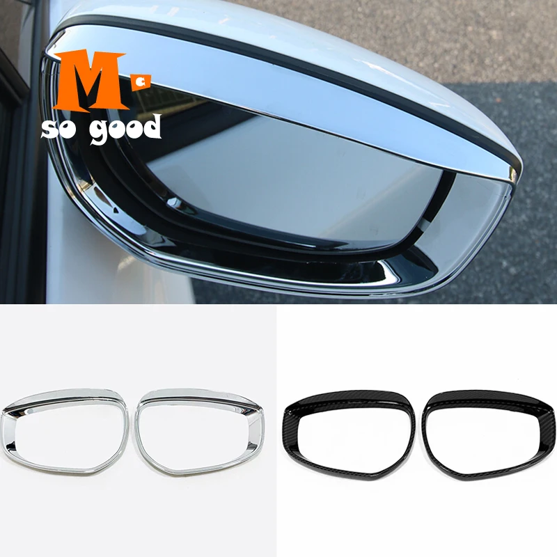 

АБС-пластик хром/углеродного волокна автомобильный боковой двери Зеркало заднего вида с защитой от дождя накладка Стикеры 2020 2021 для Mazda CX-30 аксессуары