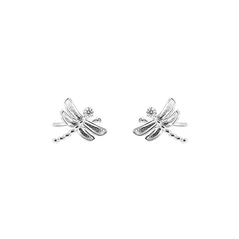 

Fashion Jewelry Dragonfly Ear Clip Earrings Hot Selling Silvery Plating Metal Ear Clip Earrings For Women Girl Gifts