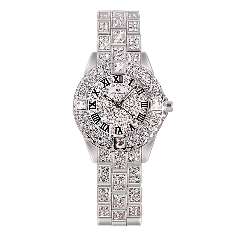 Роскошные Брендовые женские часы со стразами 2019 стразы зеркальные золотые