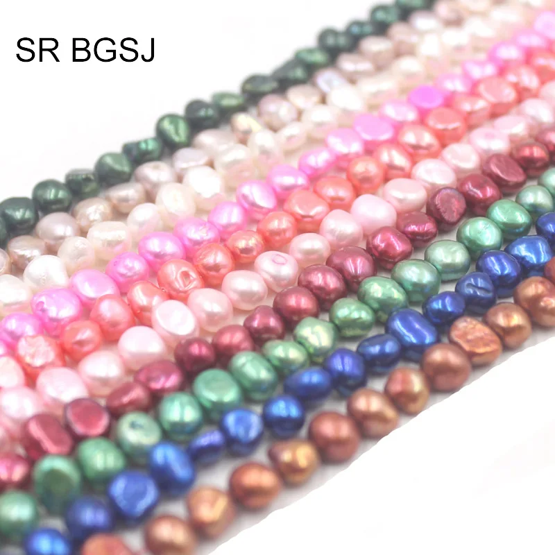 Бесплатная доставка SR 6 7 мм форма пресноводный жемчуг драгоценный камень для