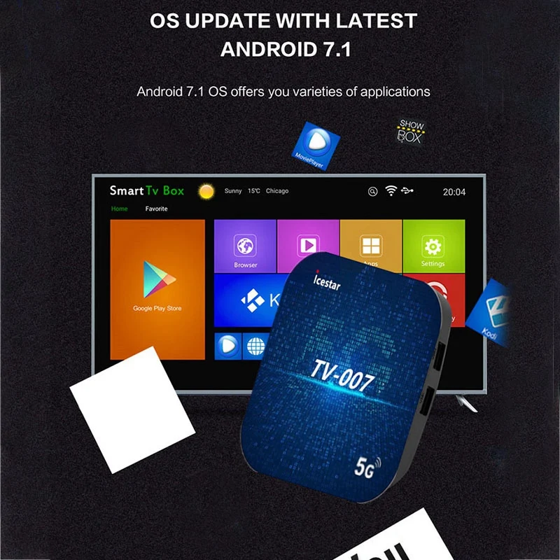 

Icestar TV 007, 2,4 , Bluetooth, 4 + 32 , Android 9,0, 4K, Wi-Fi, S905L, HD, 3D -, , 1080P (