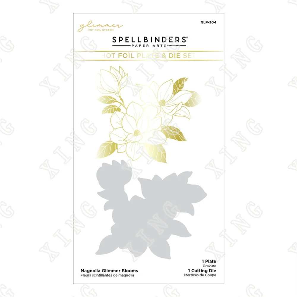 Магнолия мерцающие цветы Новые Ремесла штампы вырезанные Горячая фольга