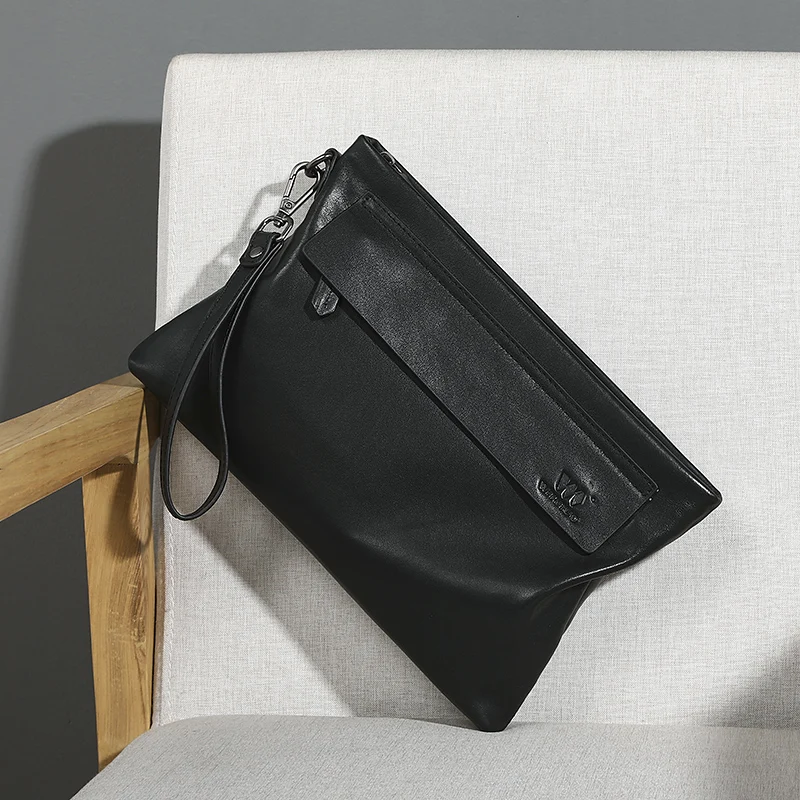 Брендовая Сумка-клатч Wmnuo для мужчин черный конверт с надписью сумочка из