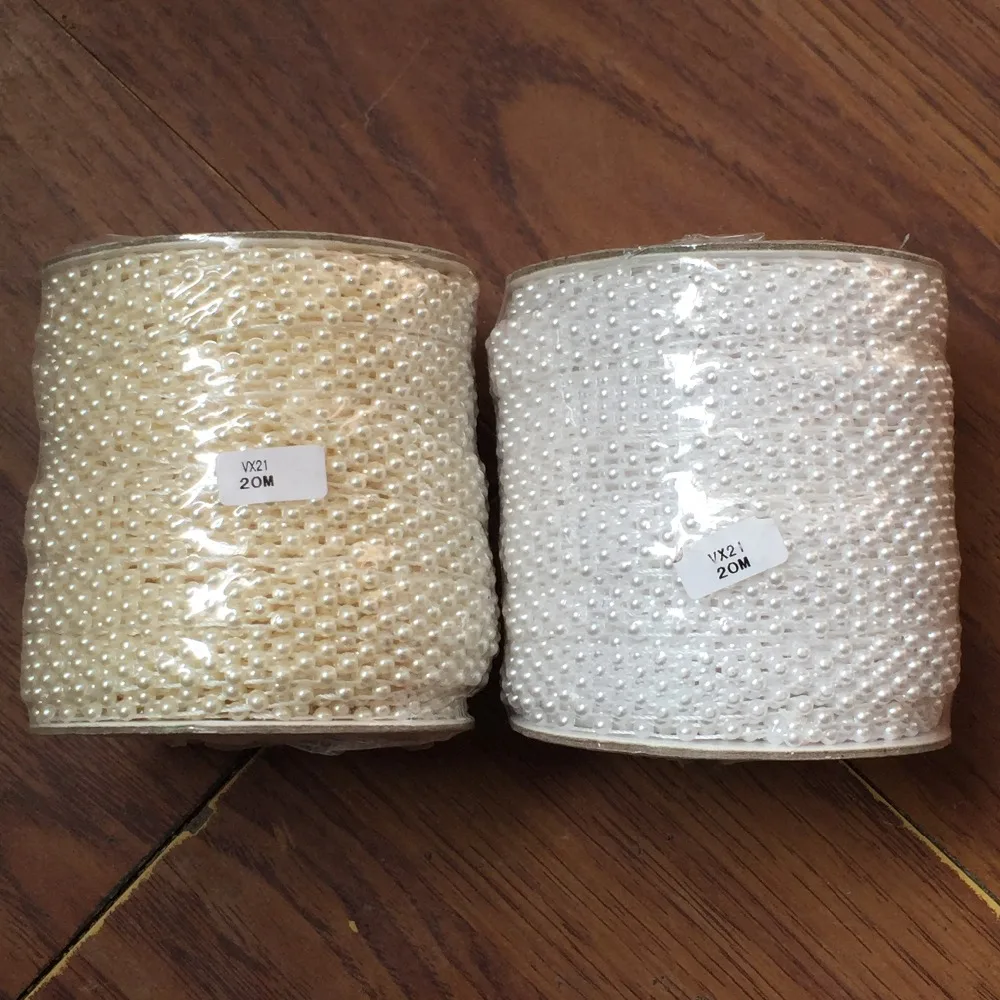 

20 Meters/Roll 14mm Lace flat plastic beads Wedding decoration Home decoration VX21