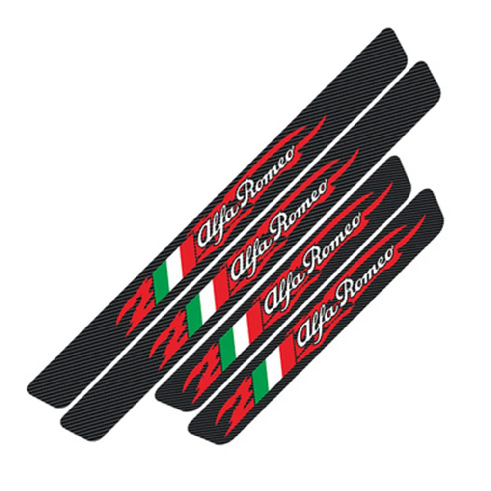 Автомобильные наклейки на порог двери Виниловый протектор для alfa romeo Накладка