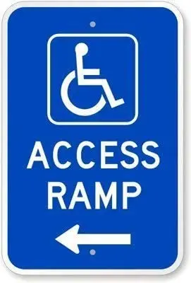 

Vincenicy Metal Sign Great Aluminum Tin Sign Home Decor Sign Access Ramp with Left Arrow