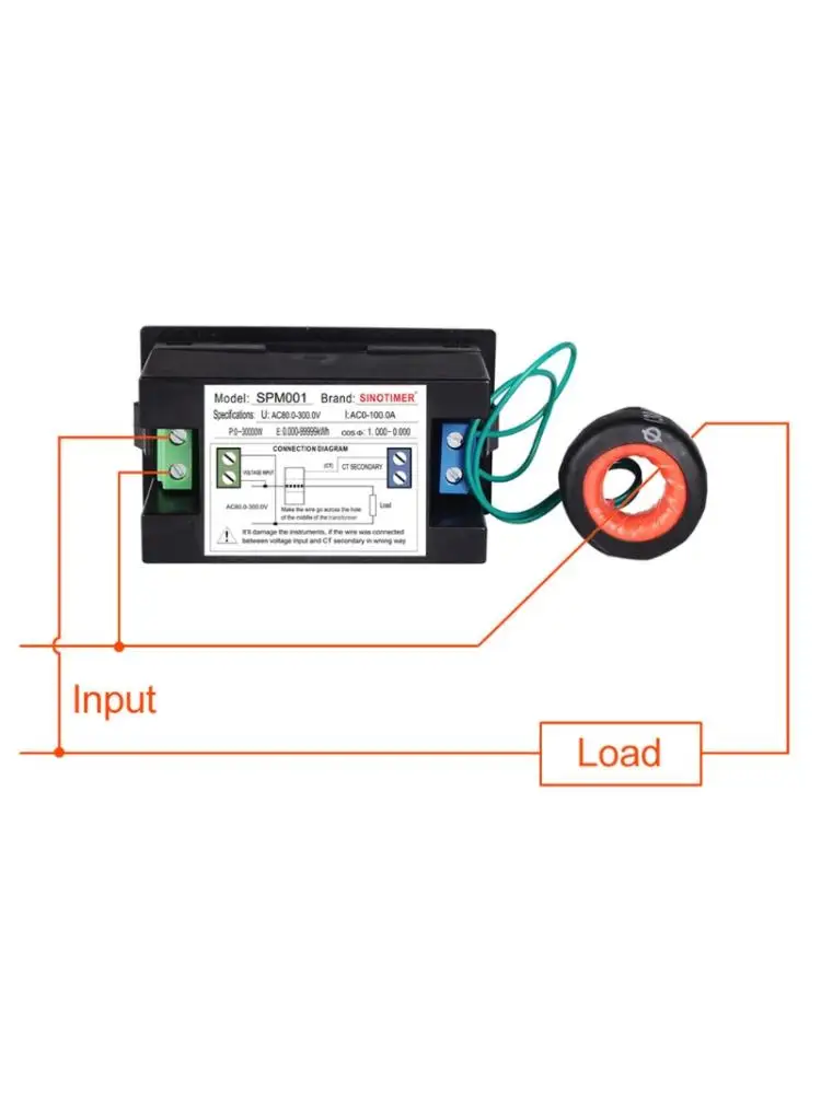AC80 300V/AC300 450V 100A ЖК дисплей цифровой Дисплей вольтметр Электрический счетчик