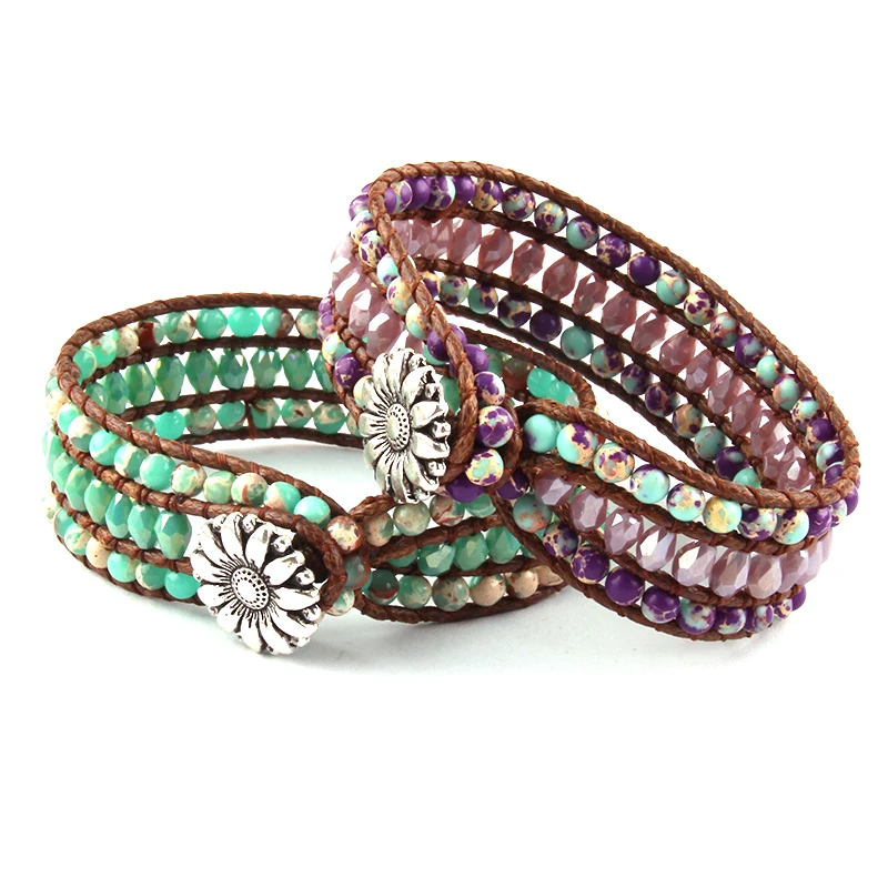 RH модные энергетические ювелирные изделия из натурального камня и стекла ручной