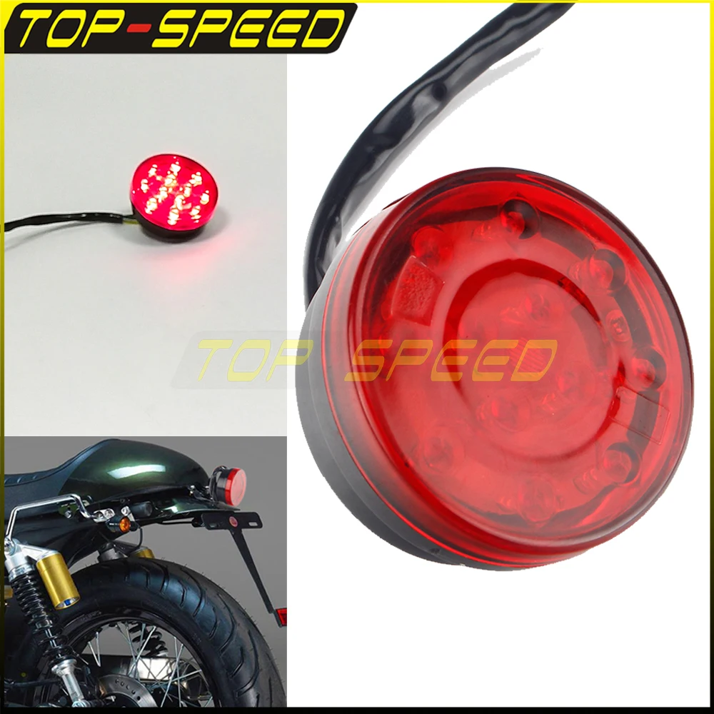 

Universal Motorcycle 12V 1.8W 0.15W Red LED Stop Tail Lights For Honda Suzuki Yamaha Kawasaki Chopper Cafe Racer Bobber Custom