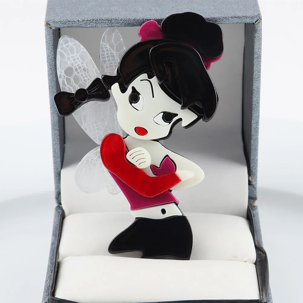 Женская акриловая брошь в виде сказочного ангела милая мультяшная брошь-значок