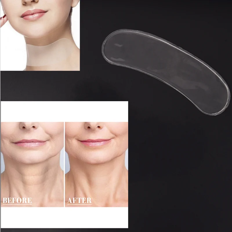 2 шт. прозрачный шейной силиконовый шейный подушечки против морщин