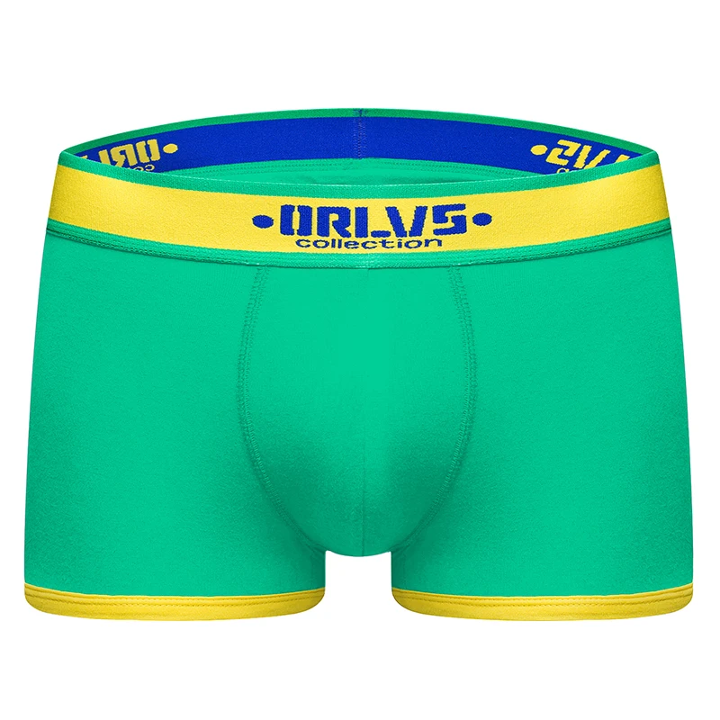 ORLVS, фирменное Мужское нижнее белье, мужские боксеры, сетка, дышащие, cueca, боксеры, masculina, мужские трусы, боксеры, шорты, удобные трусики - Цвет: OR180-green