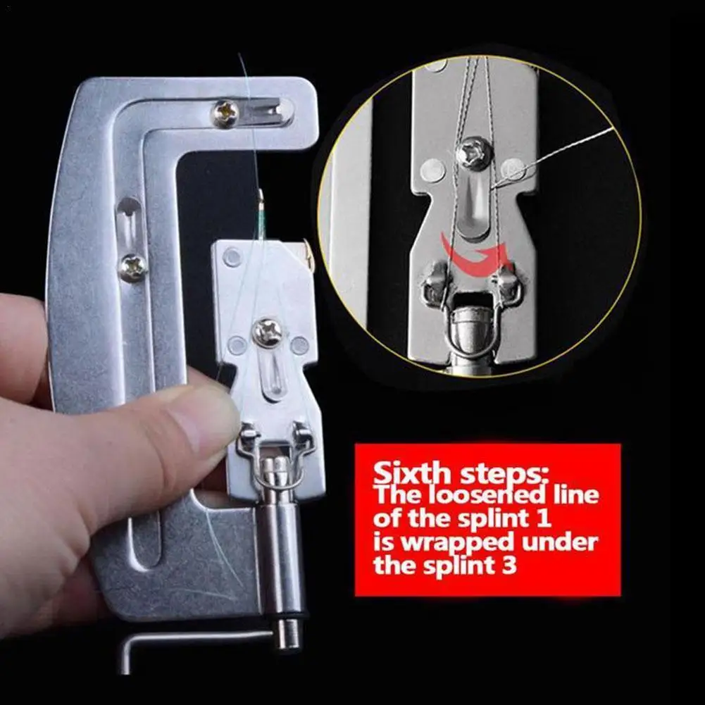

Semi Automatic Fishing Hooks Line Tier Machine Portable Fish Hook Fishing Tying Line Binding Accessories Steel Kn D8P7