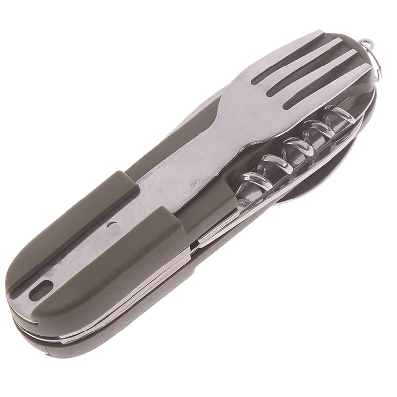 Складная портативная посуда из нержавеющей стали для кемпинга пикника столовые