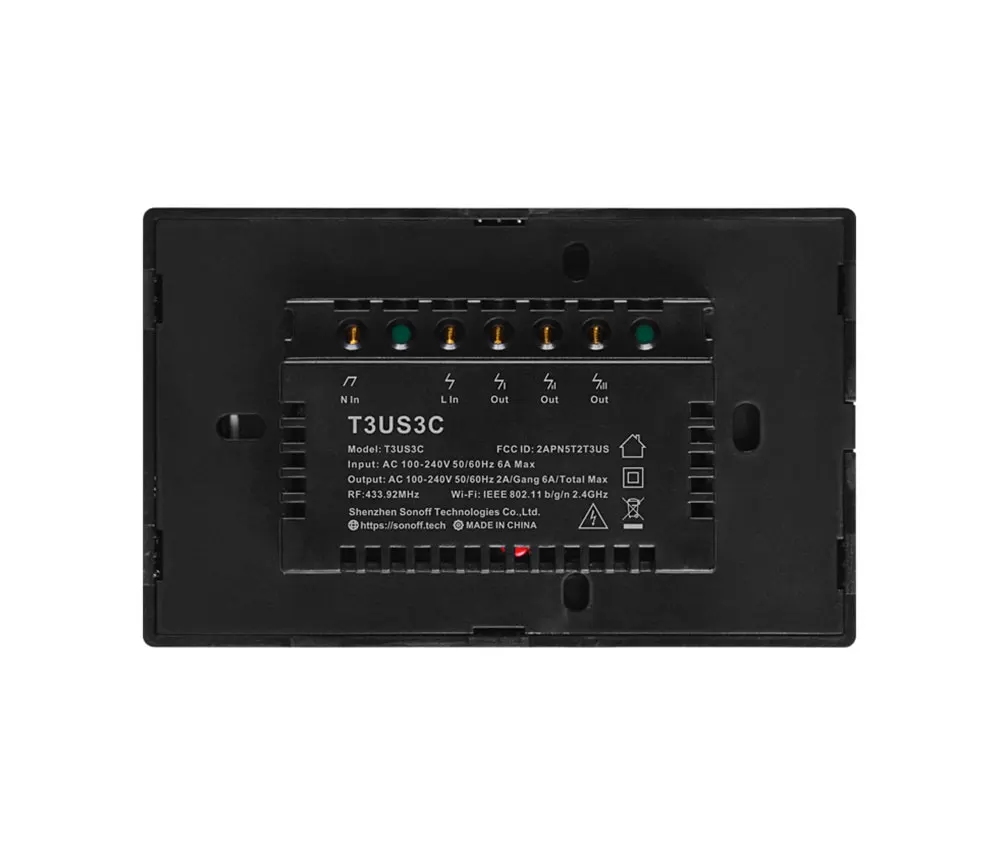 Itead Sonoff T3US 120 Размеры 1/2/3 TX 433 МГц RF удаленным управлением переключатель Wi-Fi с границы работает с Amazon Alexa Google Home IFTTT