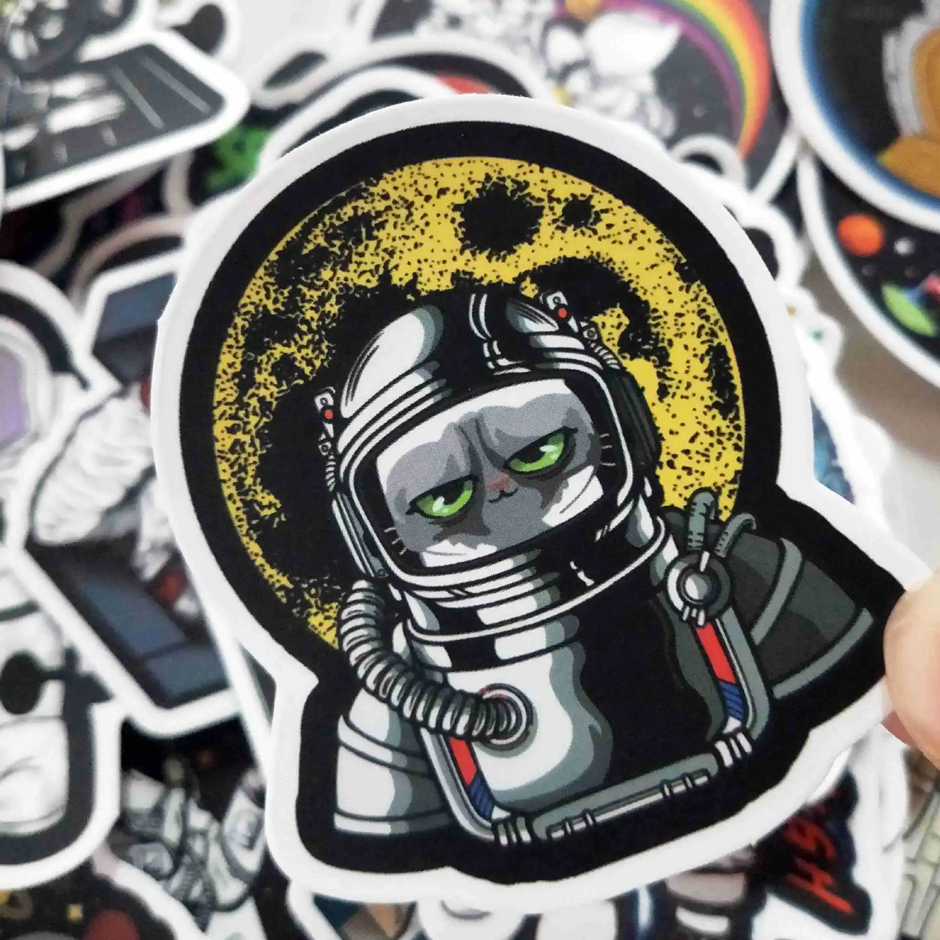 

10/30/50Pcs Outer Space Astronaut Stickers For Travel Suitcase Skateboard Scrapbook Bullet Journal Graffiti Sticker Kids DIY Toy
