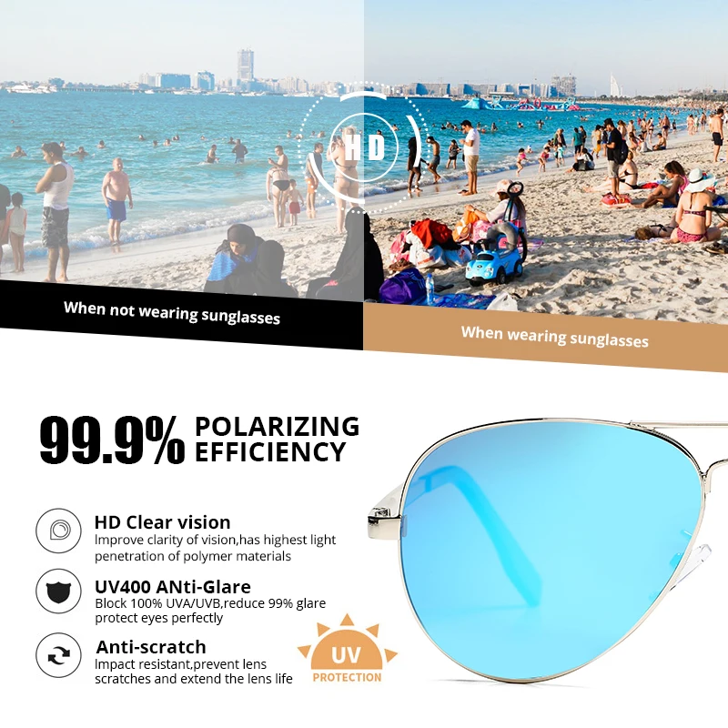 Очки солнцезащитные COASION CA0327 мужские/женские поляризационные маленькие