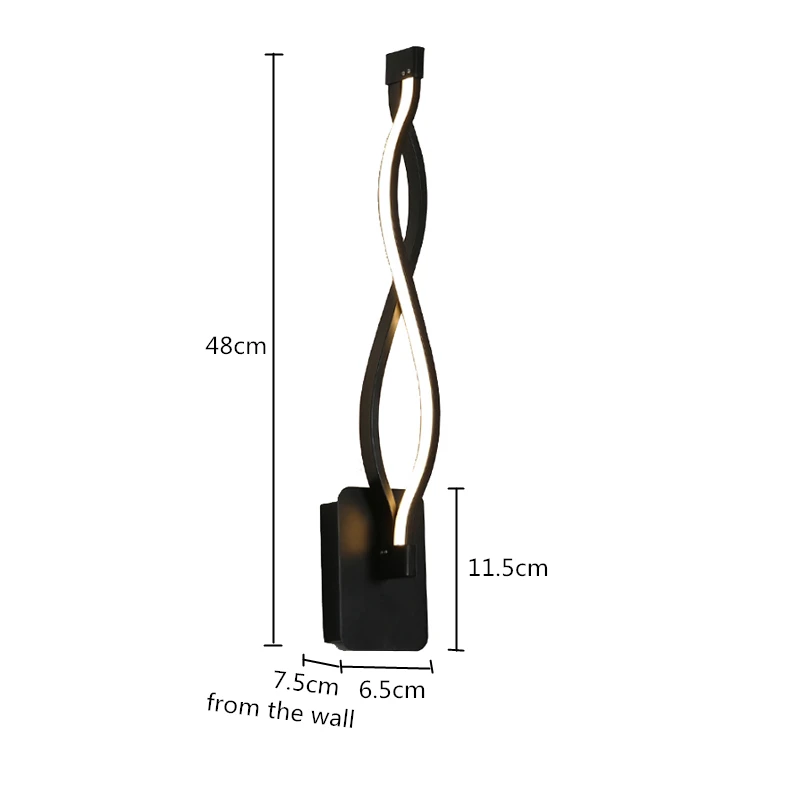 

Modern Wall Lamps Art Nordic Wall Lights Wave Shape Wandlamp For Living Room Bedroom Lighting Led Sconce Light Lamparas De Pared
