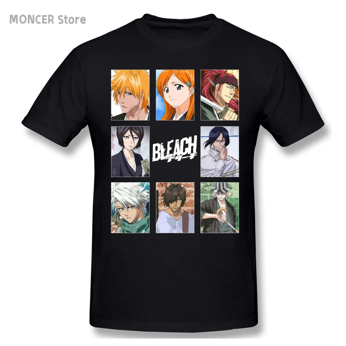 Japońskie Anime Manga odcinek nie z tego świata wybielacza koszulki mężczyźni Kurosaki Ichigo w stylu Vintage 100% koszulki bawełniane koszulki z krótkim rękawem ubranie Plus Size