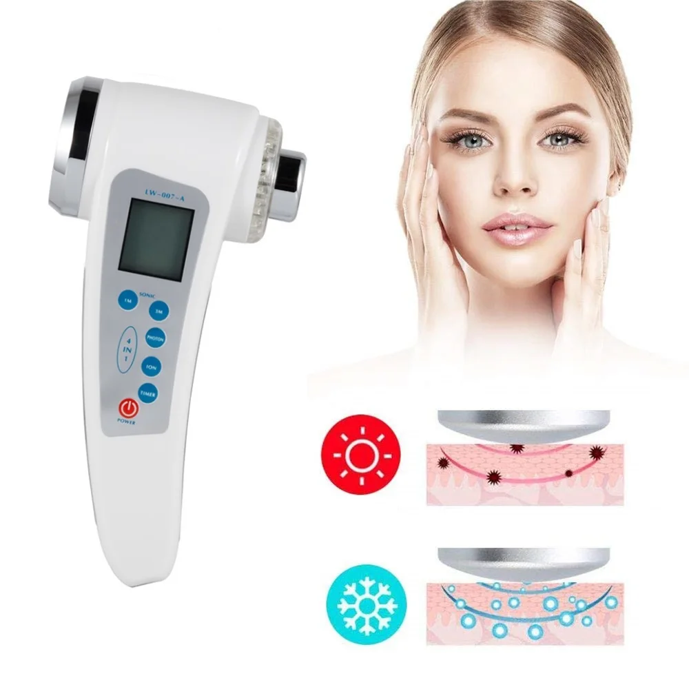 

1Mhz&3Mhz Ultrasonic Face Massager 7 Colors LED Light Facial Photon Ultrasound Therapy Skin Care Body Slim Anti Cellulite Beauty