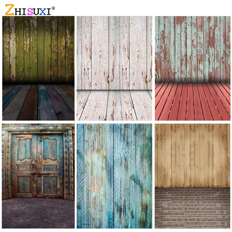 

SHENGYONGBAO Vinyl Retro Wooden Floor Vintage Baby Photography Backdrops For Photo Studio Background Props 21622 SLMB-03