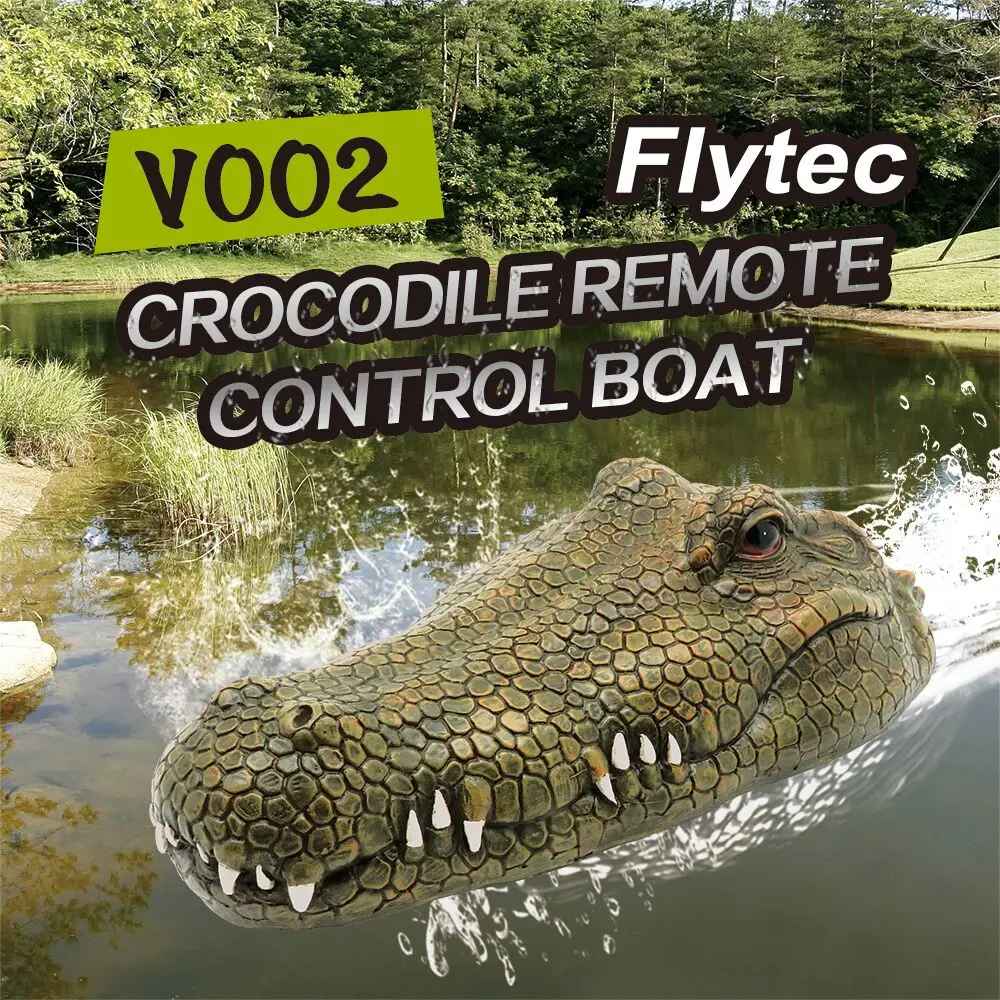 2,4 г Flytec V002 радиоуправляемая лодка с дистанционным управлением электрическая гоночная лодка для бассейнов с имитацией головы крокодила игрушка-пародия