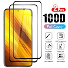 Шелковое закаленное стекло для Xiaomi Mi POCO X3 NFC X2 M2 M3 F2 F3 pro 5G xiami mi poco x3pro pocof3 pocom3, защита экрана, 2 шт.