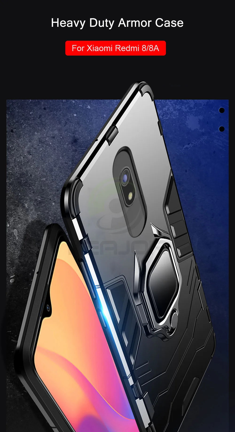 Защитный чехол для Xiaomi Redmi 8, чехол с магнитным кольцом, держатель для телефона, бампер из ТПУ+ поликарбоната, задняя крышка для Redmi 8A 8 A, чехол для телефона Global