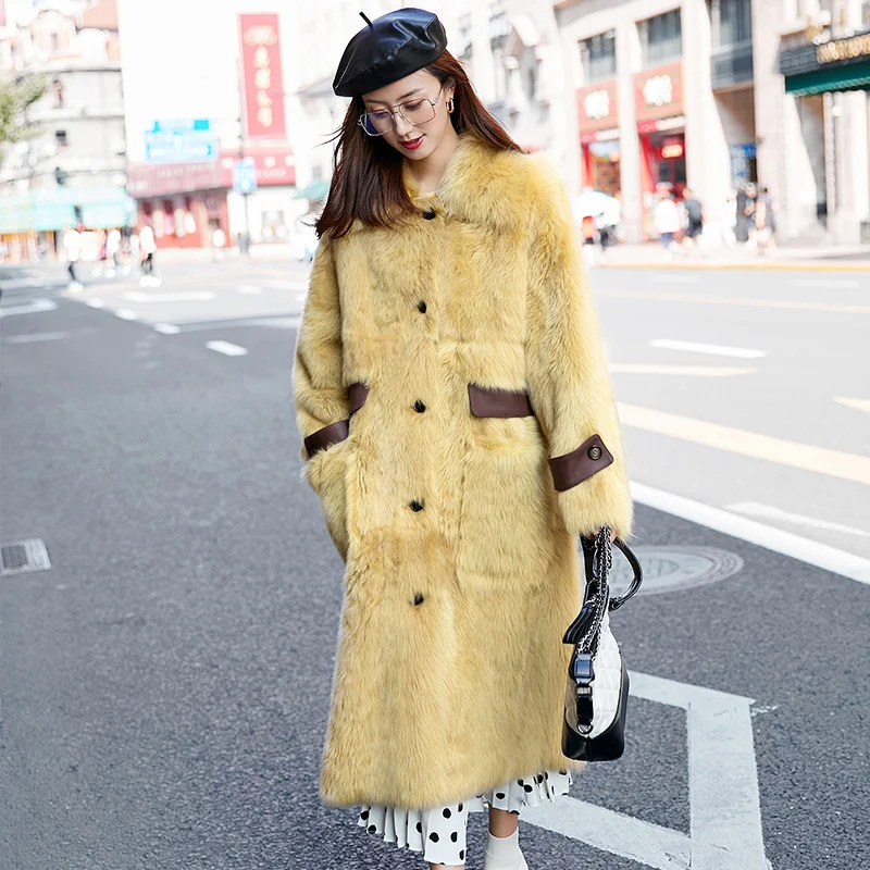 Пальто из натурального меха женская куртка натуральной кожи зимнее пальто