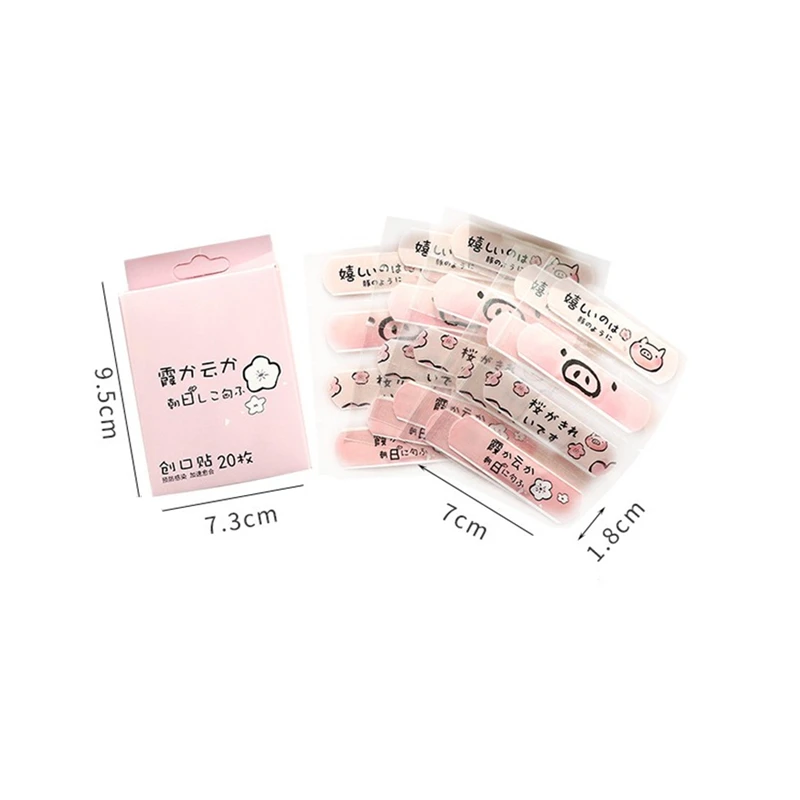 20 шт./кор. Водонепроницаемый с изображением мультипликационной свинки клейкие