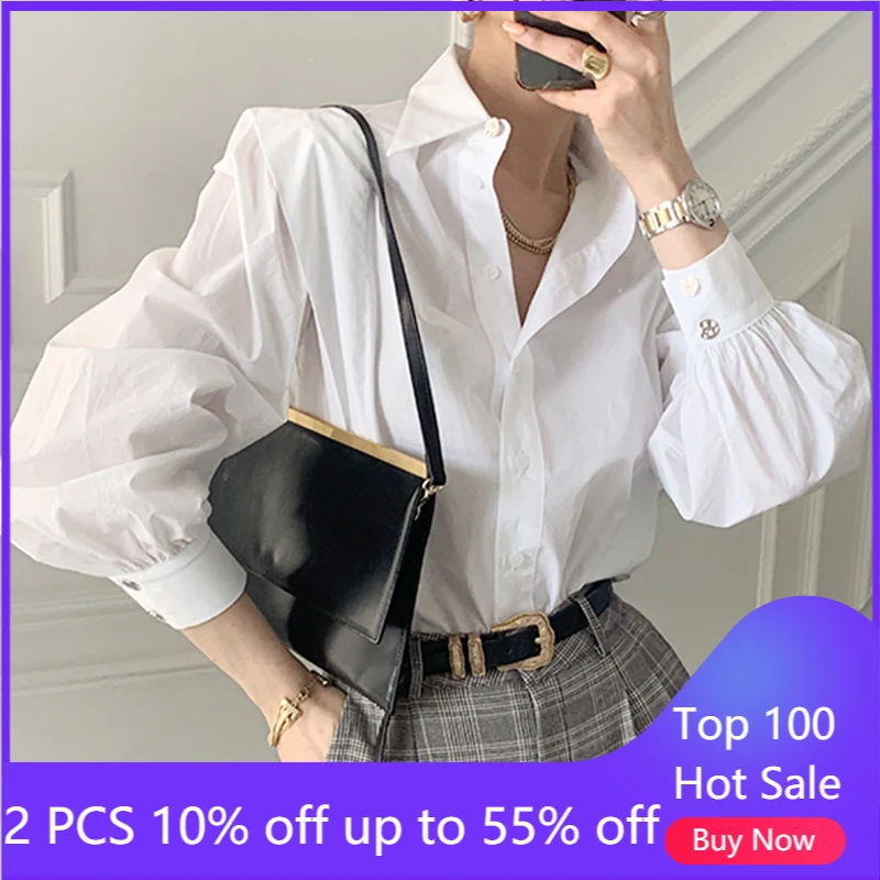 Рубашки для женщин 2021 весна осень с длинным рукавом Свободные повседневные