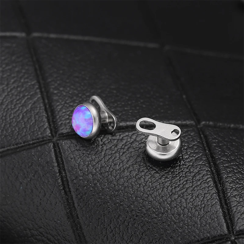 Серьга-гвоздик из титана G23 для пирсинга Ювелирное Украшение тела с подвеской под