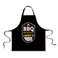 cartoon 3d bbq print adjustable kitchen apron for men women brief anti oil baking cooking accessories bib cleaning aprons unisex