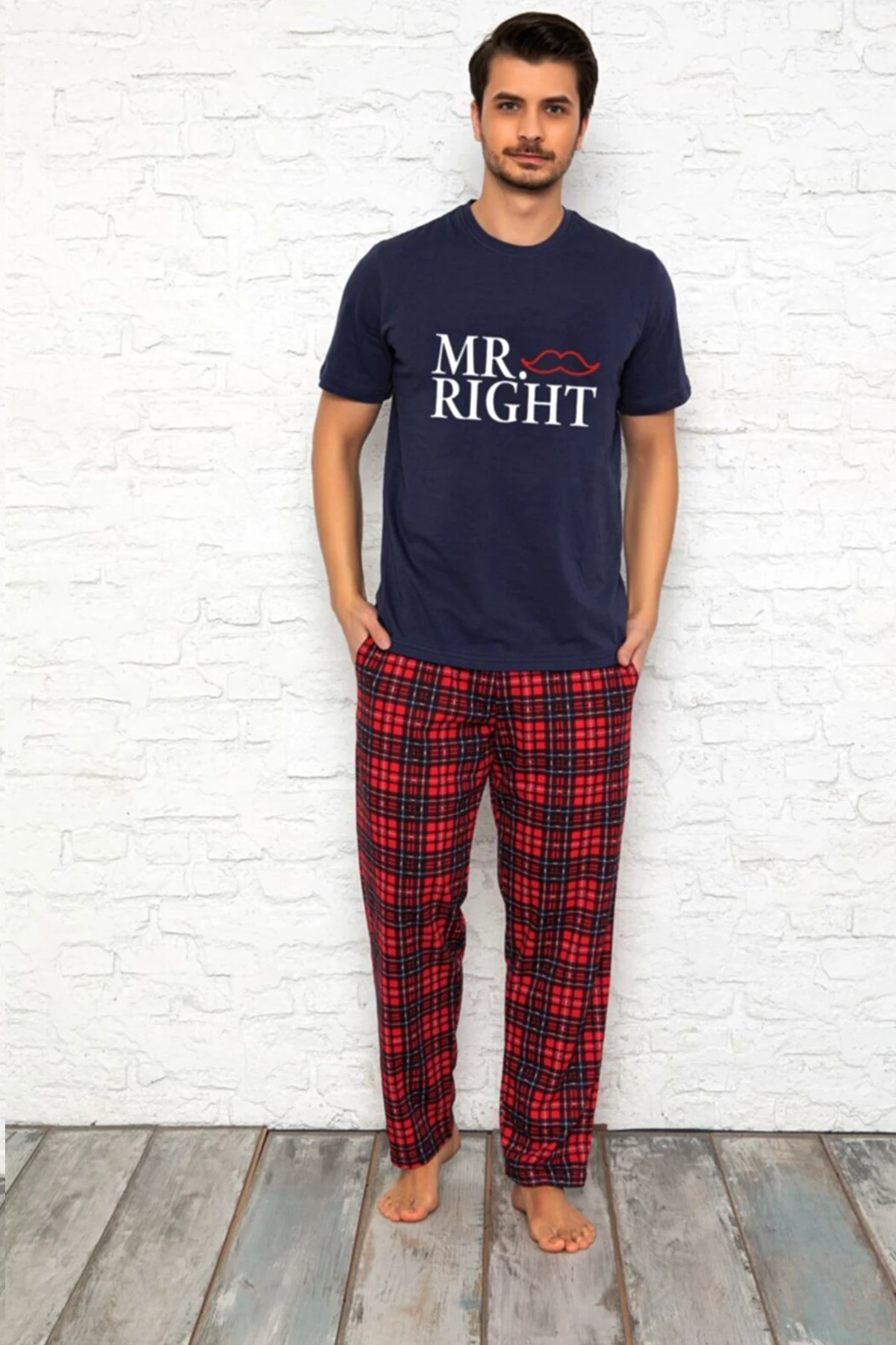 For Men Couple 100% Cotton Bedroom Sleepwear for Women and For Men Pijamas Home Clothes PJ Cotton Pyjamas