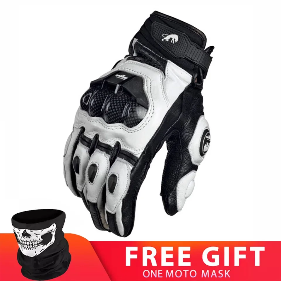 

Мотоциклетные Перчатки, черные гоночные мотоциклетные перчатки из натуральной кожи, женские летние и зимние