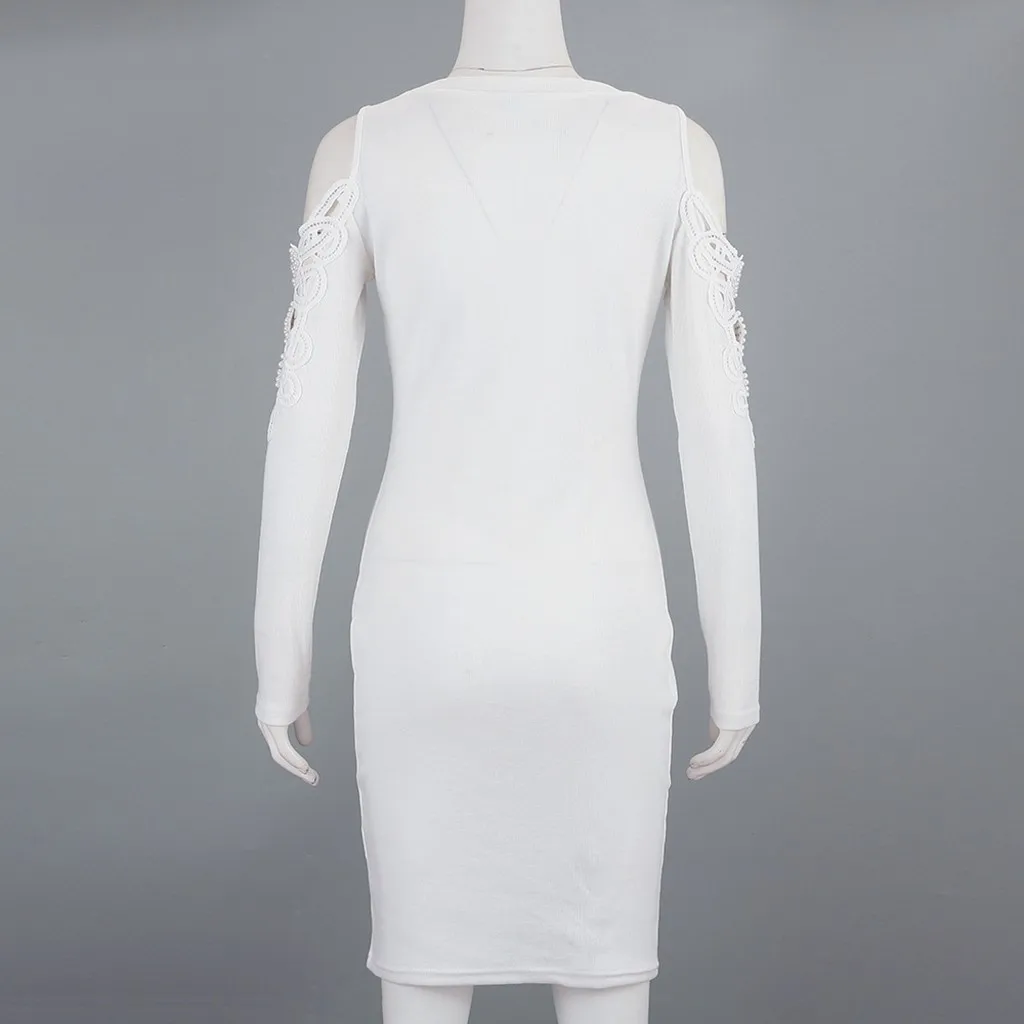 Женские платья с длинным рукавом белое платье повседневное модное весеннее