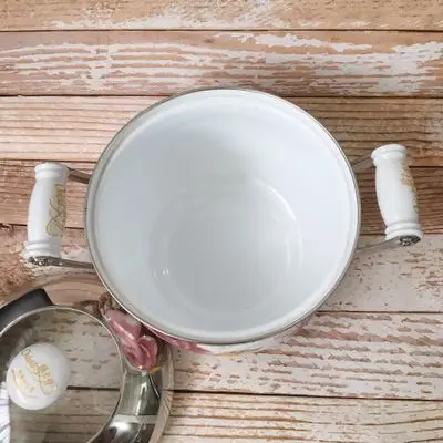 Эмалированный бинауральный горшок эмалированный толстый для супа тушения