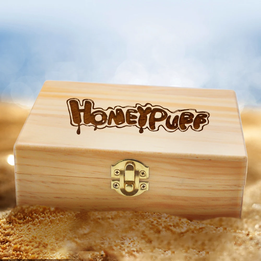 Деревянная банка для хранения табака коробка натурального дерева ручной