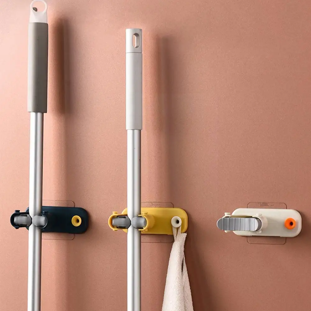 

Mop Clip Hook Kitchen Shelf Storage Brush Broom Hanger 2022 Free Self-adhesive Ceramic Tool Household Bathroom Tile Punchin H5A3