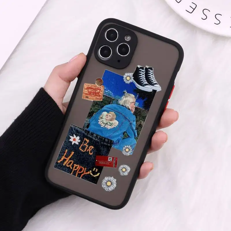 

David Renaissance Memo Sticker Phone Cases matte transparent For black iPhone 7 8 x xs xr 11 12 pro plus max mini Clear Funda