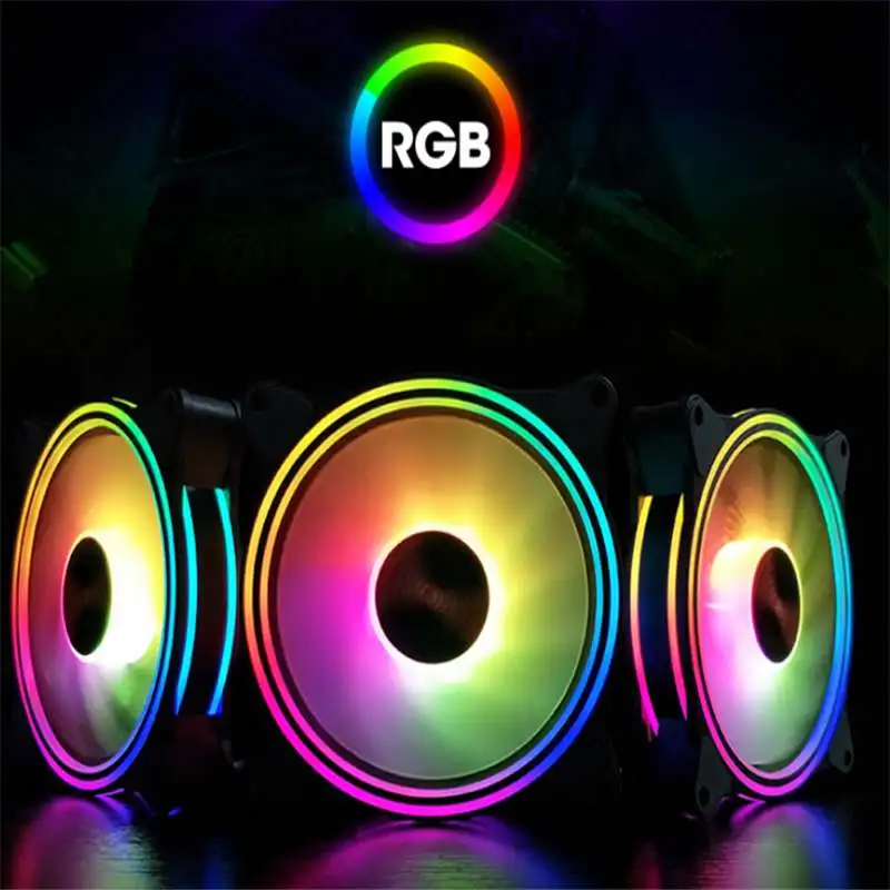 1pc Coolmoon RGB CPU Cooling PC Fans 120mm Adjustable Multilayer Backlit 12V 6pin Fan Cooler for | Компьютеры и офис