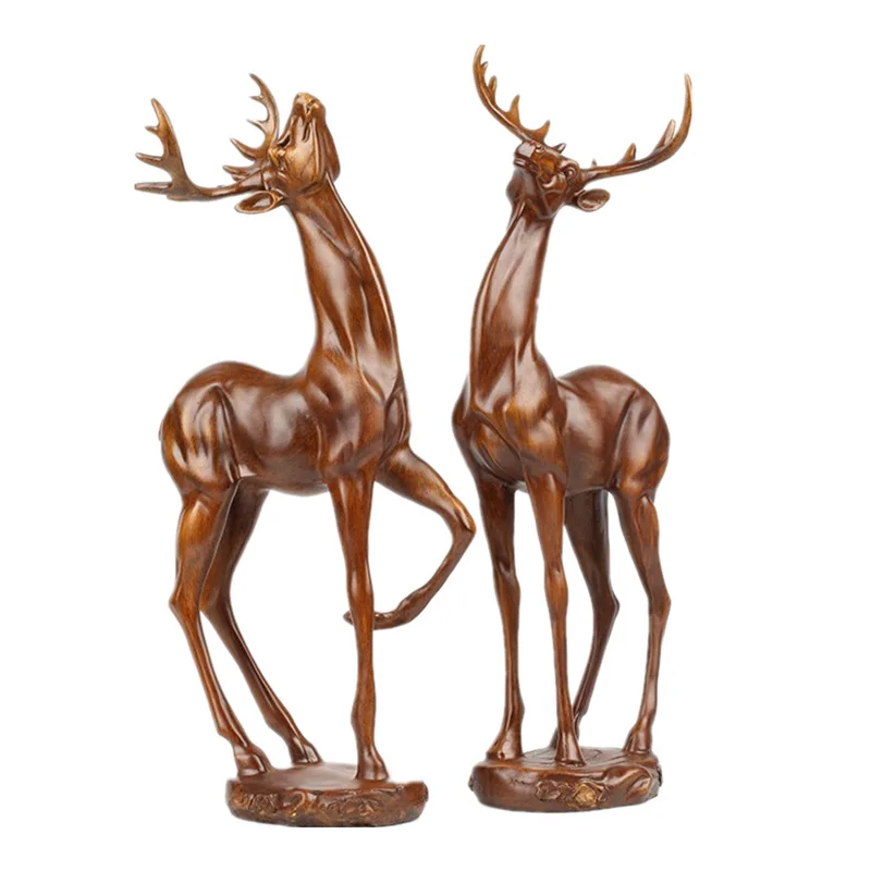 

European style deer sculpture living room decoration office resin crafts sculpture home decoration accessories