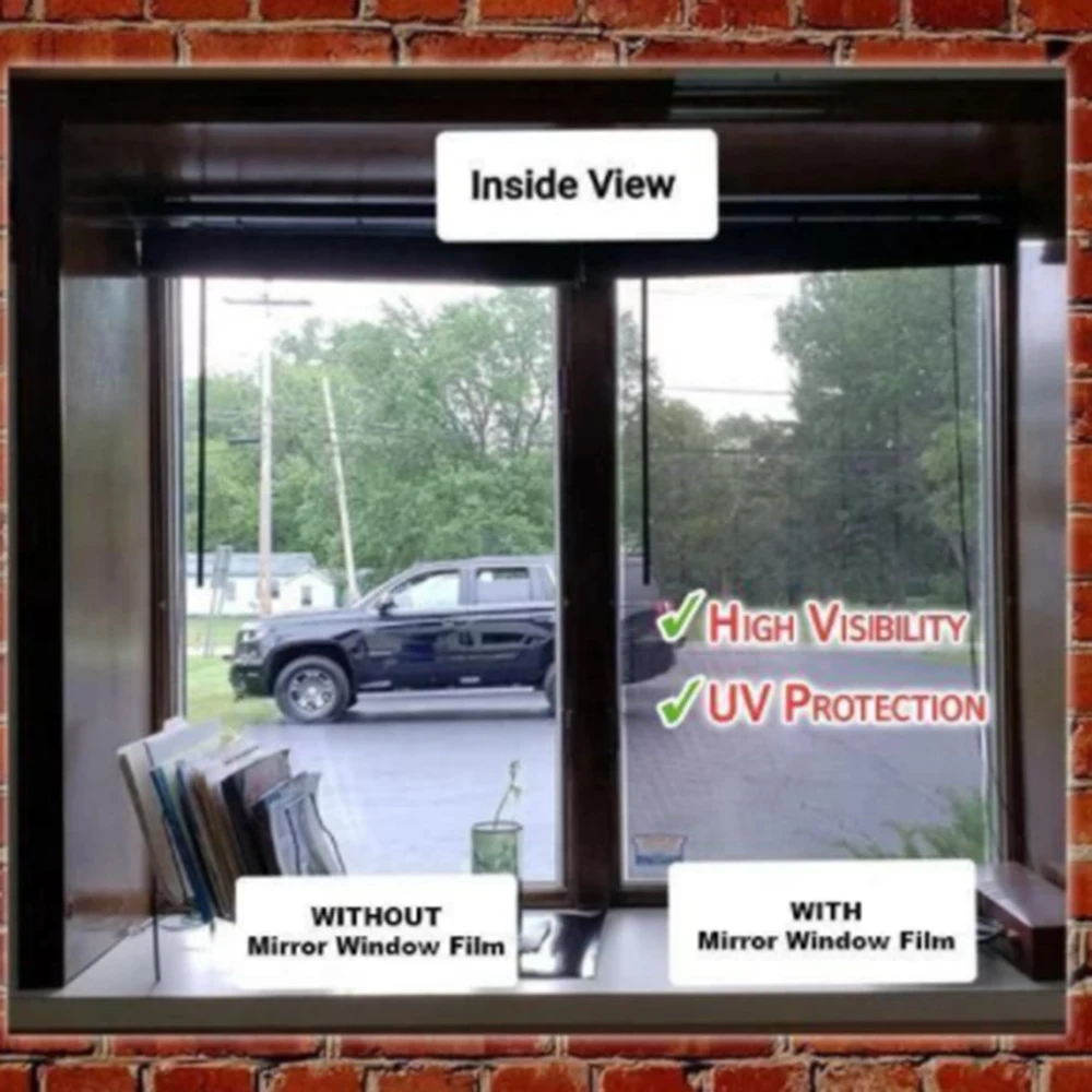 

One-way Window Mask Daytime Privacy Reflector Surface Window Mask Thermal Control Anti-UV Self-Static Adsorption Window Mask