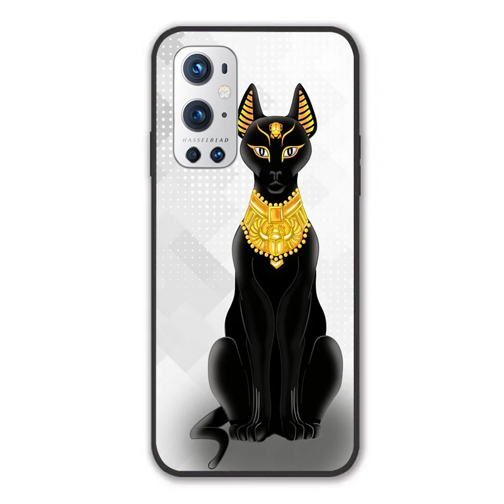 

For OnePlus Bastet cat Soft TPU Border OnePlus 7 7T 7Pro 8 8T 8Pro 9 9Pro Case