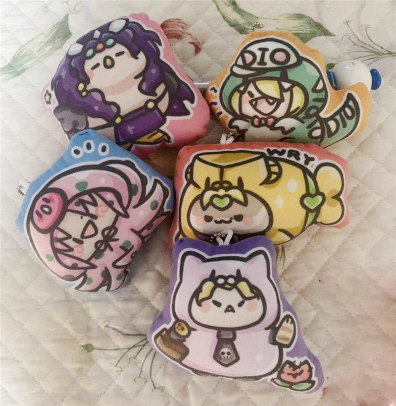 1 шт. плюшевый брелок для ключей с мультяшным принтом Невероятные приключения