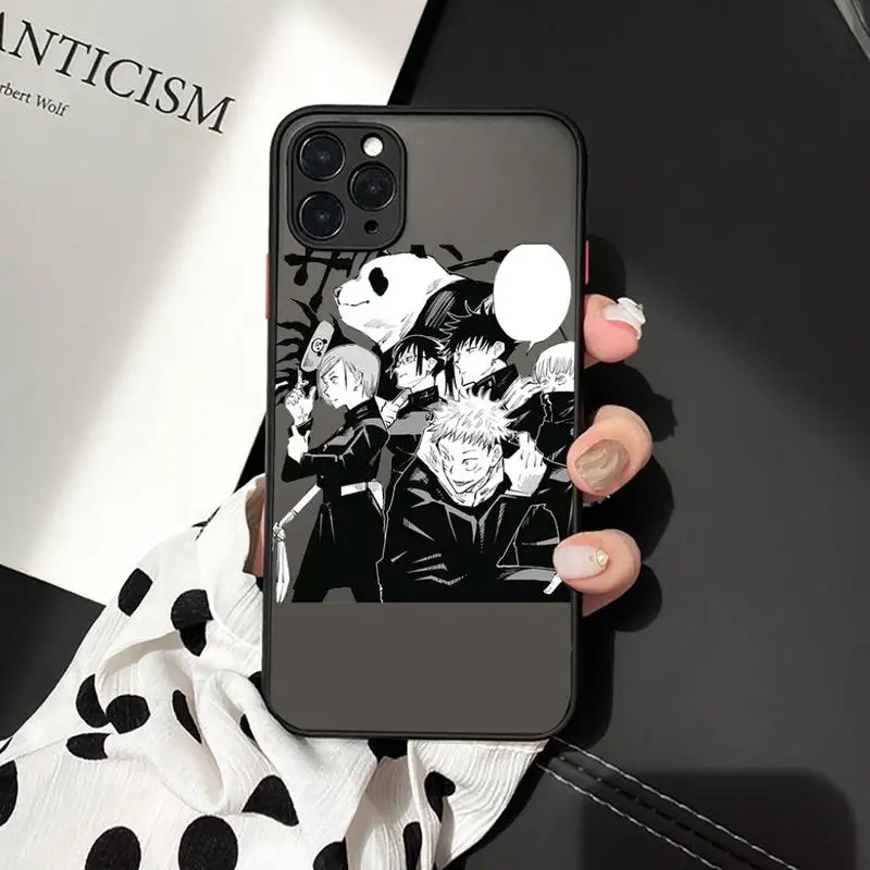 

Anime Jujutsu Kaisen Phone Case matte transparent For iphone 7 8 11 12 plus mini x xs xr pro max cover